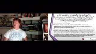 Bourdieu and Affect book video for TASA Cultural Sociology Thematic Group