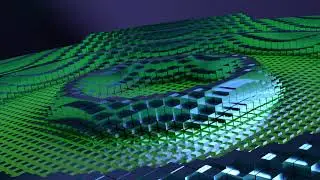 Waving pillars - 3D animation