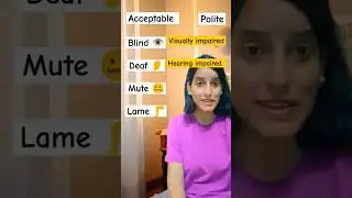 Being polite with specially abled people #polite #english #vocabulary #vocab