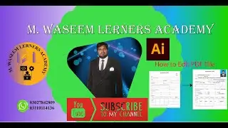 Adobe Illustrator | How to PDF Edit in Illustrator | Re-Write PDF