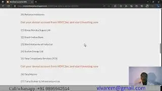 Stock and share market review
