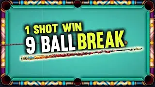 9 Ball Break Win With Flaming 8 Cue 🔥 8 Ball Break 9 Ball Pool Trick Shots