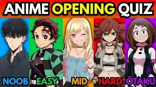 ANIME OPENING QUIZ🔥 - 200 Openings [VERY EASY - VERY HARD]