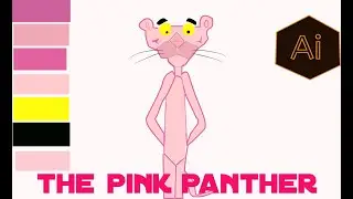 How To Make Pink Panther Vector Art Design In Adobe Illustrator Tutorial[Adobe Editing Tips]