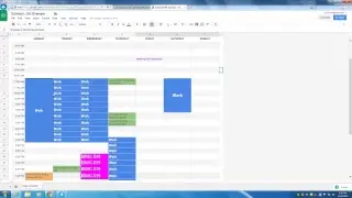 Google Sheets Schedule