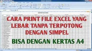 Cara Print Excel Agar Tidak Terpotong | Rapi 1 Halaman (Auto)
