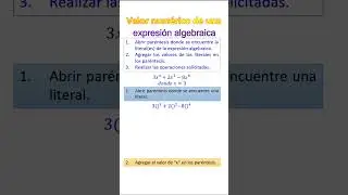 Valor numérico de una expresión algebraica programanddo #Shorts