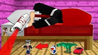 KAMERA ADAM'ın EVİNDE KÜÇÜLEREK 1 GECE GEÇİRDİM 😱 - Minecraft