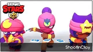 [brawlstars] How to make brawlstars Tara in an attacking motion with soft clay (clay tutorial)