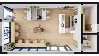 Designing a 35 sqm Coffee Shop | Sketchup 2021 + Photoshop 2021