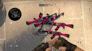 csgo - greandes landing on top of weapons will only cause 2-5 dmg to you self and nearby players