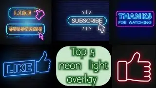 Neon light overlay for youtube | Green Screen | Download link in the description | Watch Tech