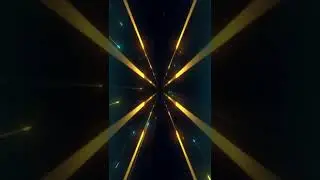 Futuristic Gold Lines Tunnel Mobile  Background Video | Free Version Footage