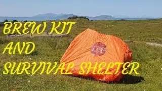 BREW KIT AND 2 MAN BOTHY/ EMERGENCY SHELTER.
