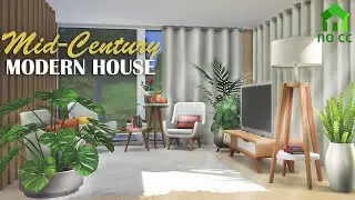Mid-Century Modern House | Stop Motion build | The Sims 4 | NO CC