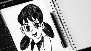 How to Draw Shizuka cartoon character step by step| Art Video