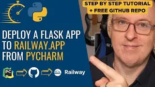 Deploy a Flask Web App from PyCharm to Railway.app through GitHub