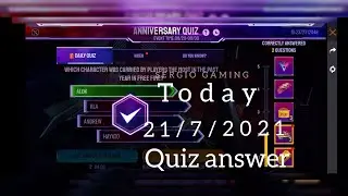 FREE FIRE 4th ANNIVERSARY QUIZ ANSWER🤩
