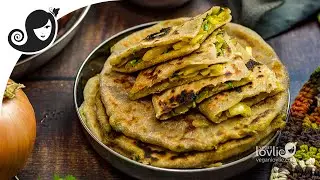 Onion Stuffed Paratha/Roti Flatbread Recipe