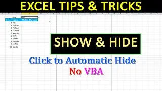 Excel without VBA - Hide and Unhide text using drop-down menu | Data Validation without VBA code