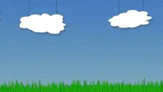 Футаж мультяшный. Облака и трава