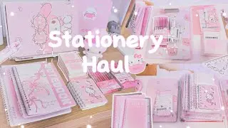 Stationery Haul | cute, pink theme, study essentials, late night unboxing ✨