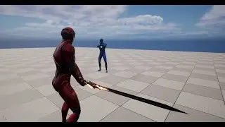 Unreal Engine 5: Lyra with melee weapon