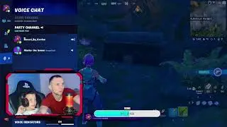 Playing fortnite with friends and streaming with DAD =)
