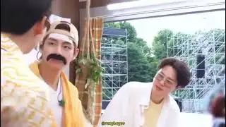 JUNGKOOK AND TAEHYUNG IN moustache 😂😂😂😂
