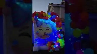 superior inflatables blue birthday party photobooth backdrop example