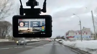 Roadgid X9 Gibrid GT - работа радар-детектора (камера на 60)