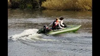Лодка под мотор 15 л.с. Bober 350 | Глиссирование с моторм 15 л.с.