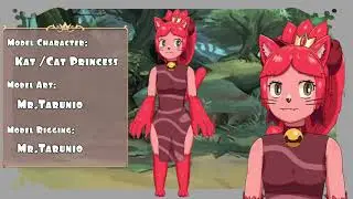 Kat /Cat Princess from Princess & Conquest Vtube Model | Live2D Showcase