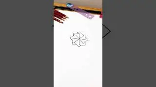Day-9 ( Drawing overlapping shapes) #shortsfeed #trending #youtube #viral#100dayschallenge
