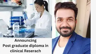 Announcing Post graduate diploma in clinical research #PGdiplomainclinicalresearch