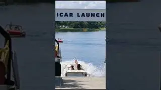 Amphicar #shorts A definate Bond moment as the Amphicar at Disney Springs enters Walt Disney lake