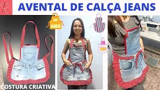 JEANS PANTS APRON - HOW TO MAKE A USED JEANS PANTS APRON