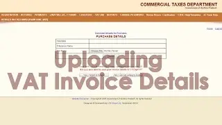 How to upload VAT Invoice details in e-Returns Portal?