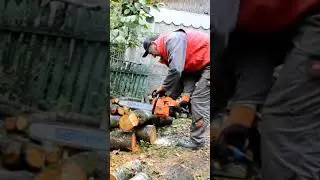 Старая китайская пила все еще заводится с полуоборота