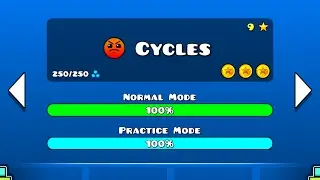 Geometry Dash Walkthrough - Level 9 (Cycles) [ALL COINS]