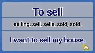 Irregular Verb - to sell (selling, sell, sells, sold).