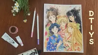 Sailor Moon dtiys 🌸 ilustración de Naoko Takeuchi en mi estilo 🌙