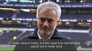 Mourinho piange durante l’intervista tv «Il mio cane è morto