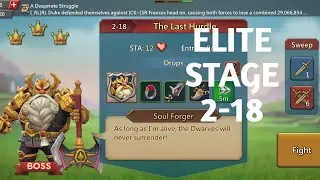 Lords mobile Elite stage 2-18 f2p|The last hurdle Elite stage 2-18