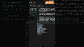 Crypto Module | Encrypted & Decrypted in Nodejs #programmerd #shorts #nodejs