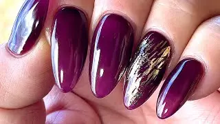 Adele's  Easy On Me Nails Recreated Deep Wine Nails With Gel Polish ! So Easy !