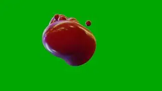 Blood metaballs animated green screen video footage
