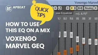 Free VST tutorial - Voxengo Marvel GEQ equalizer plugin. How to use this EQ on a mix