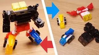 [LEGO Mini Robot Tutorial] Combiner Transformer Mech (similar with Megazord) /ミニレゴ合体ロボ/미니 레고 합체로봇