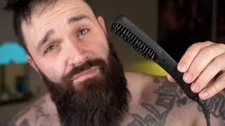 Trying out the Kuschelbar Beard Straightening Heat Brush